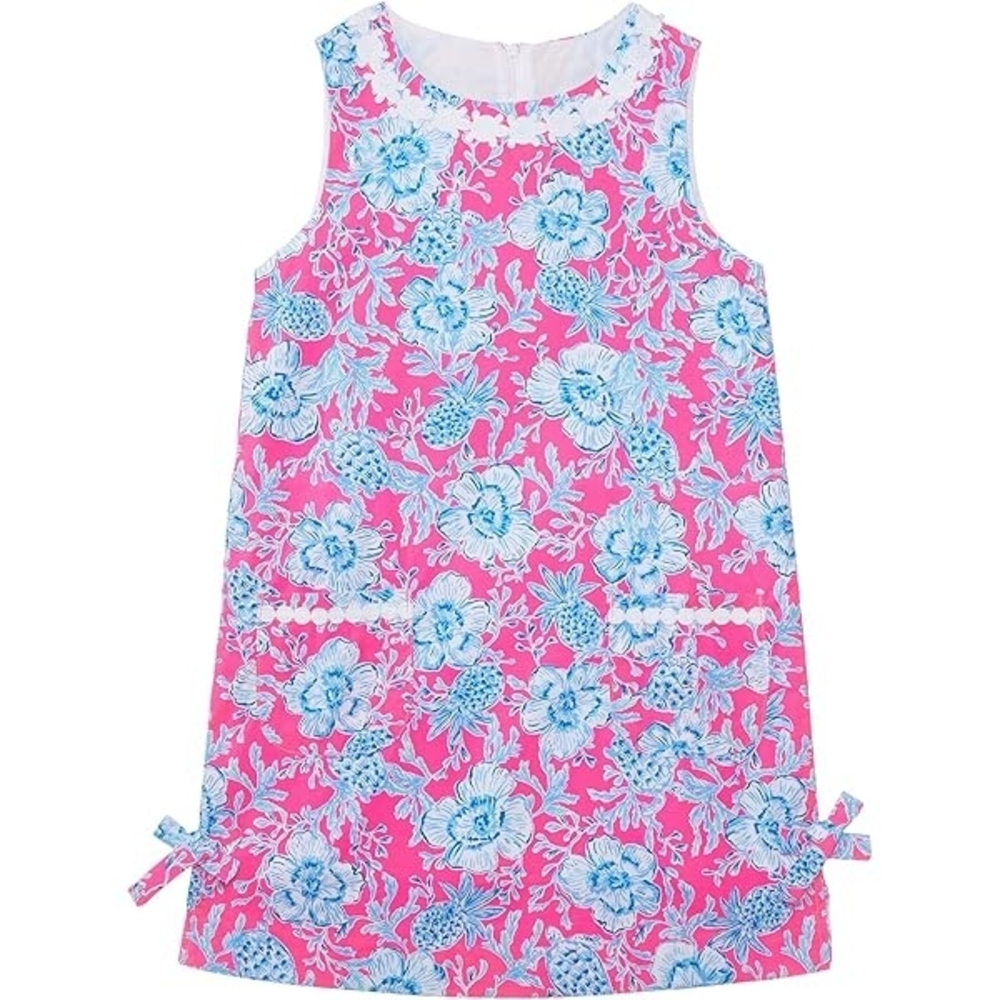 Lily Pulitzer Floral Pink and Blue Shift Dress